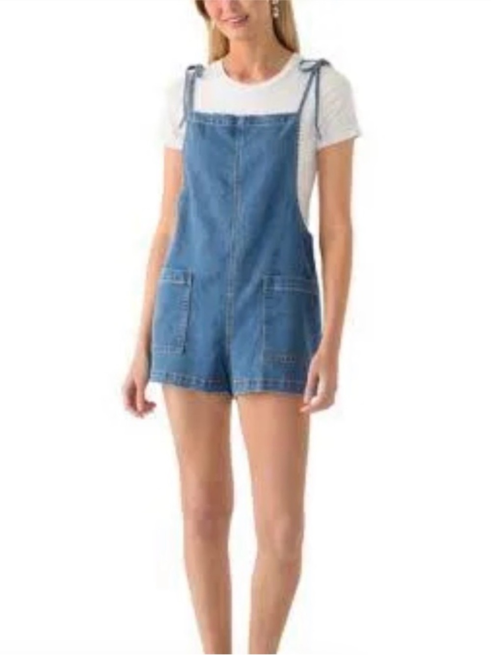 #4 Vanilla Star Blue Denim Short Overalls